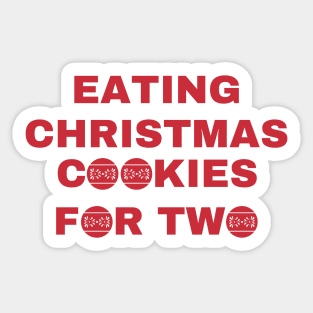 Eating Christmas Cookies For Two Sticker